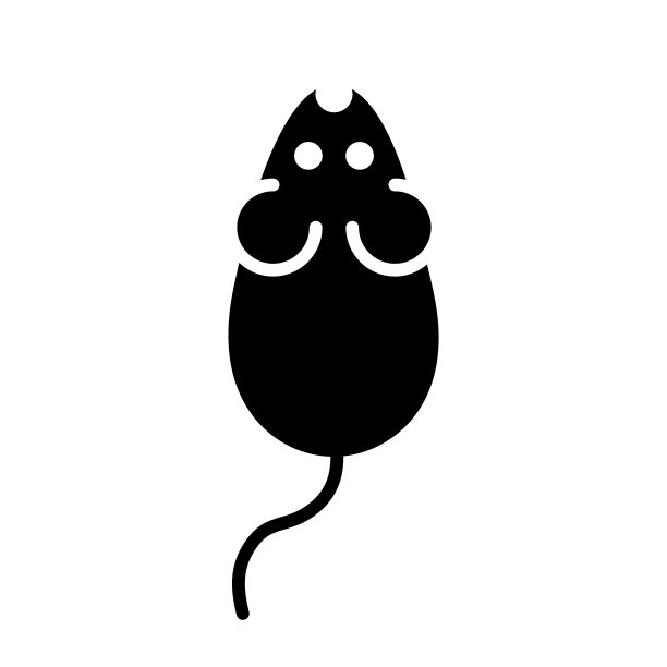 鼠标字形图标宠物动物的标志图片下载