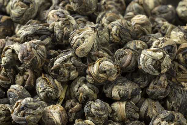 中国茉莉花龙珠茶特写全框图片下载