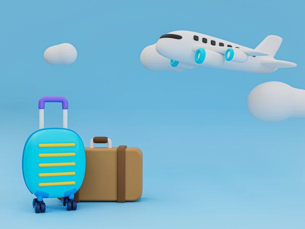 3d卡通最小旅行概念。图片下载