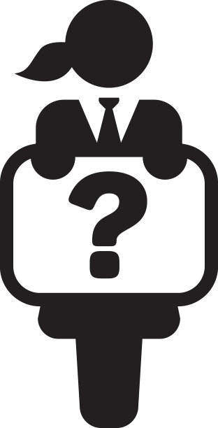 商业偶像女性与问题符号图片下载