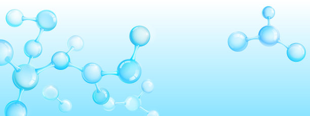 蓝色背景上的抽象分子图片下载