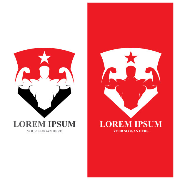 健身徽章设计对象和健身标志图标图片下载