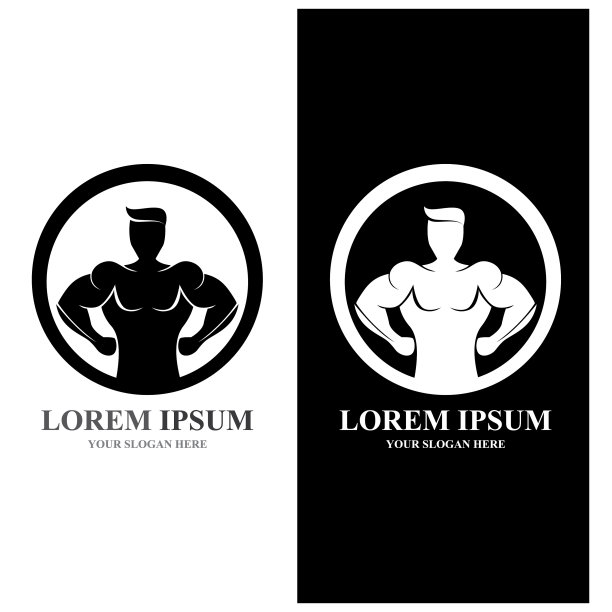 健身徽章设计对象和健身标志图标图片下载