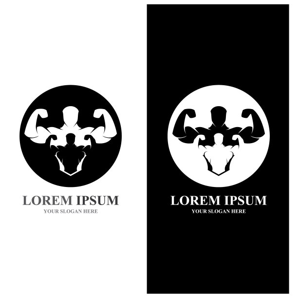 健身徽章设计对象和健身标志图标图片下载