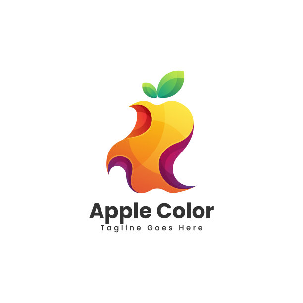 Logo苹果渐变彩色风格图片下载