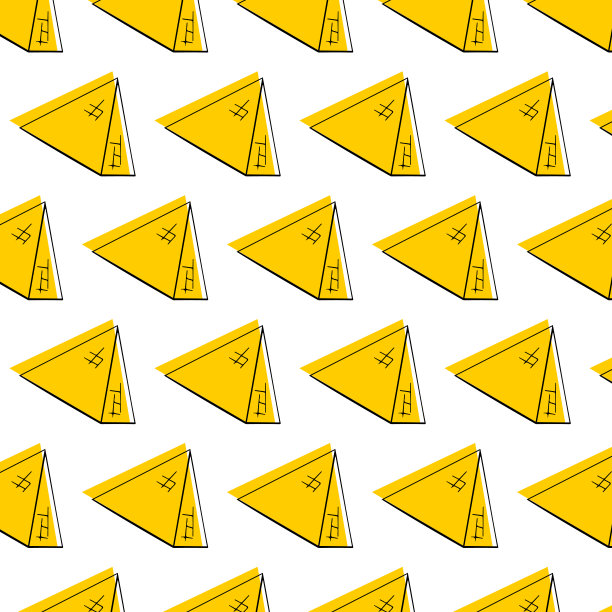 平面风格的埃及金字塔图案图片下载