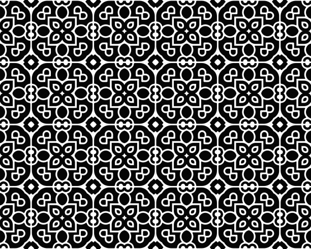 无缝插图瓷砖图案的背景或墙纸图片下载