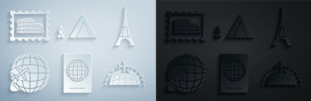 用生物识别数据设置护照埃菲尔铁塔图片下载