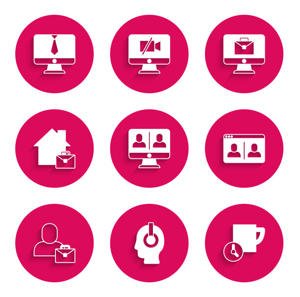 设置视频会议自由职业者时间图片下载