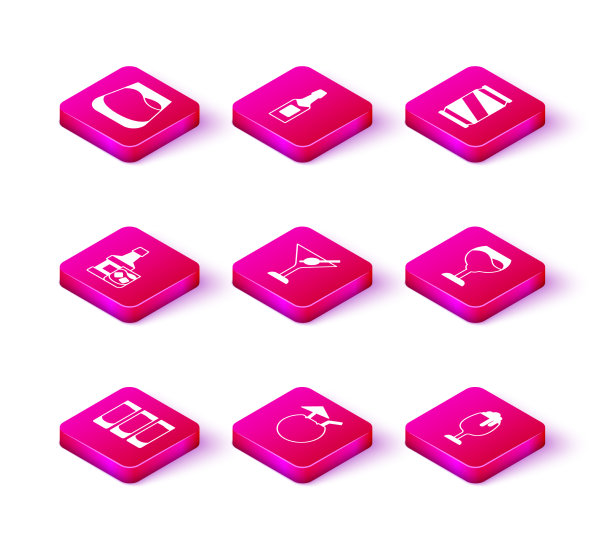 设置shot玻璃椰子鸡尾酒威士忌瓶图片下载