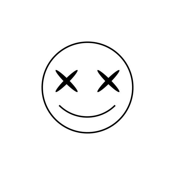 酷酷的狂欢笑脸图标。平面风格的表情符号插图孤立在白色背景。向量EPS 10图片下载