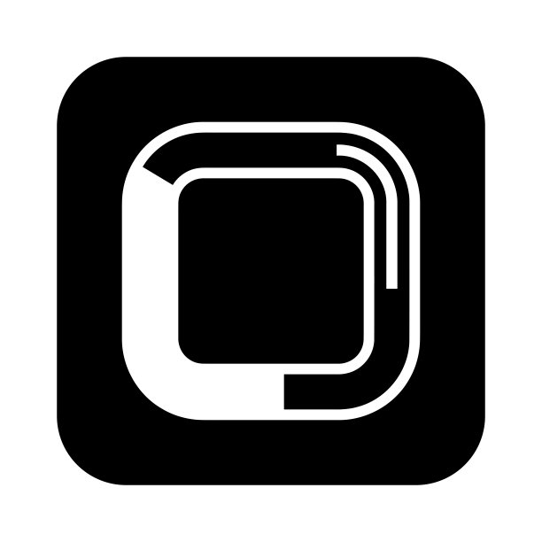 为设计元素。抽象的方形黑白图标。图片下载