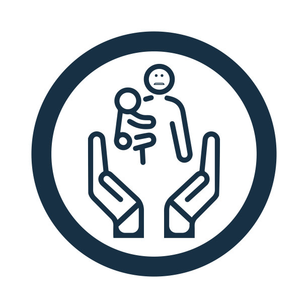 照顾难民和儿童支持图标图片下载