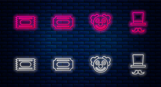 设线马戏团门票小丑头和魔术师图片下载