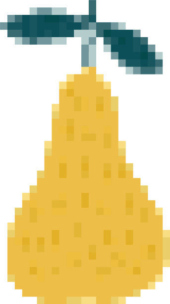 梨图标的像素艺术风格图片下载