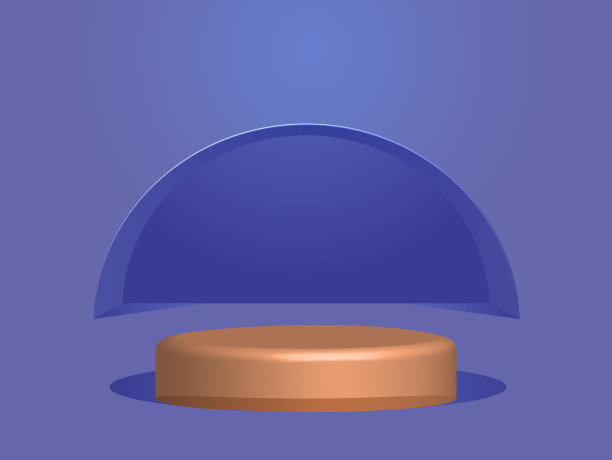 三维讲台的紫色几何背景或图片下载