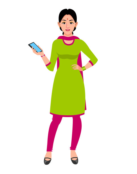 一个印度女人的套装图片下载