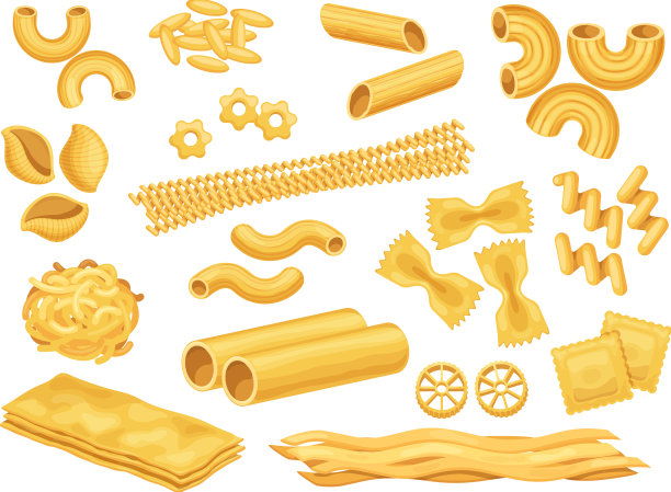 卡通意大利面类型通心粉意大利面图片下载