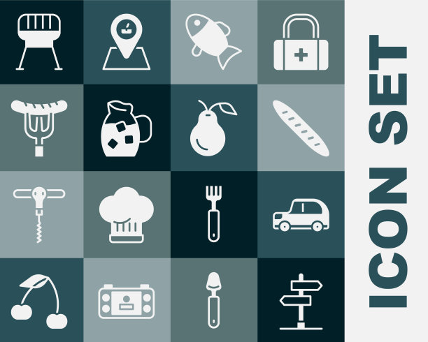 设置道路交通标志汽车法棍面包图片下载