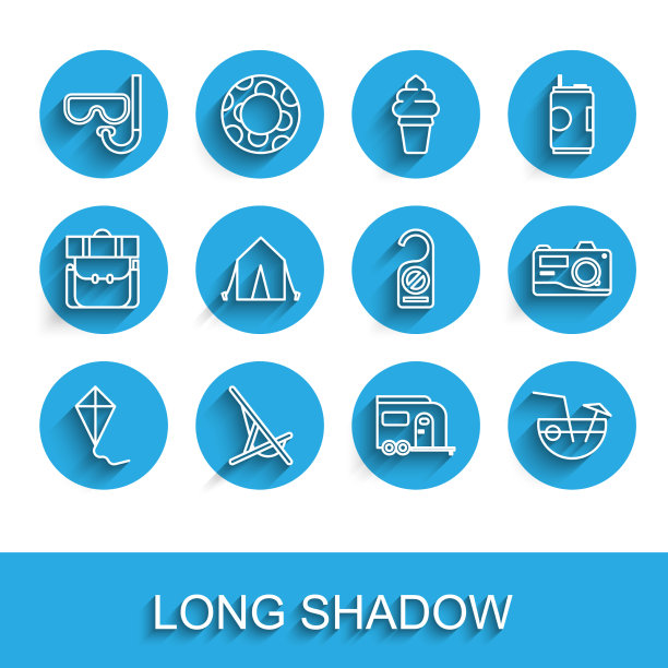 设置线风筝日光浴床潜水面具和通气管房车图片下载