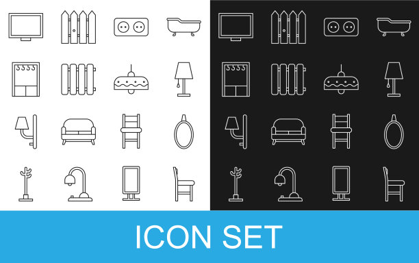 集线椅镜桌灯电器图片下载