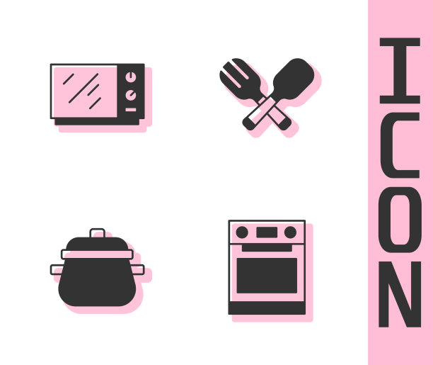 集烤箱、微波炉、炊事锅与十字形于一身图片下载