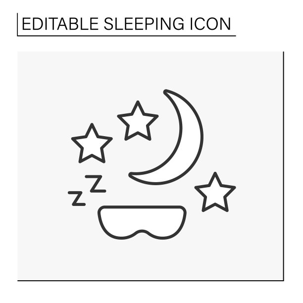 睡眠蒙版线图标图片下载