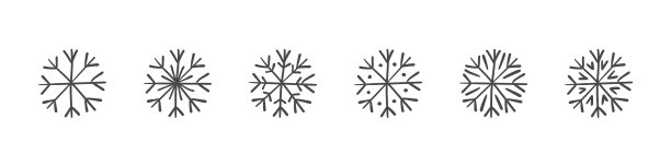 手绘雪花图标合集图片下载