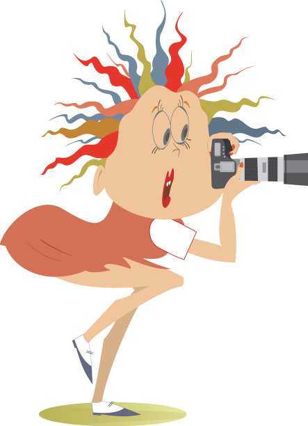 年轻女子，摄影师图片下载