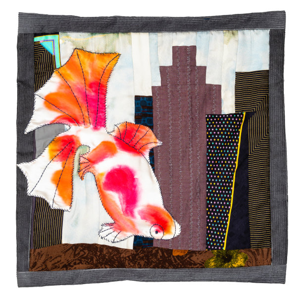 拼接枕套与缝合的鱼剪纸图片下载