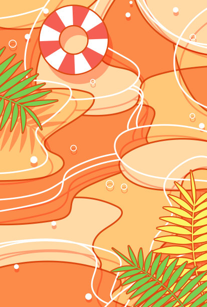 美丽而简单的夜晚海插图图片下载