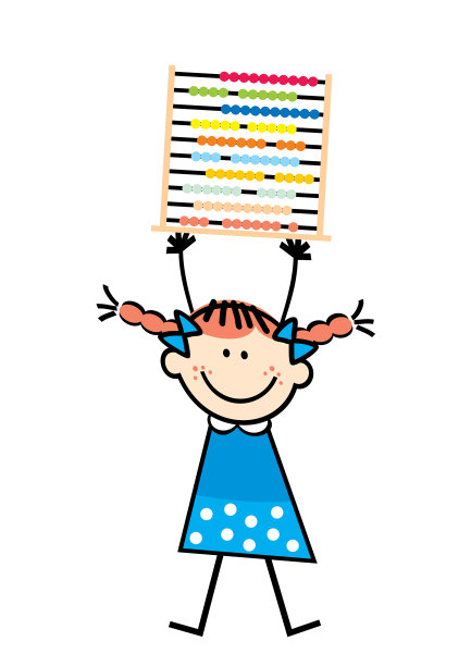 女孩和算盘图片下载