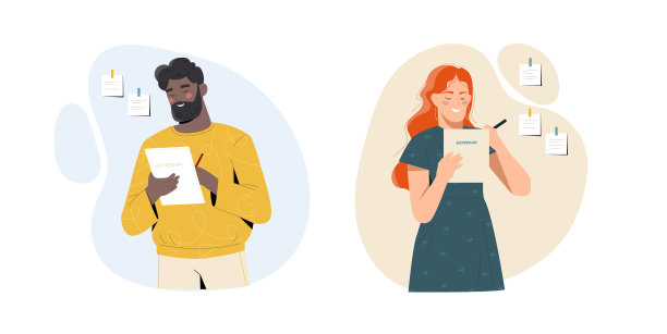 一组在笔记本上做笔记的人物图片下载