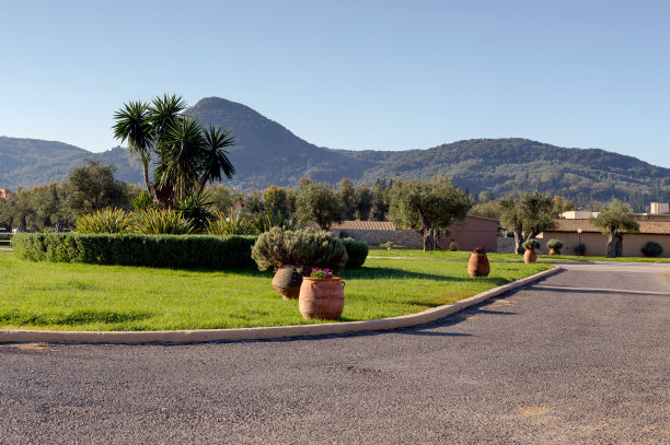 酒店的草坪图片下载