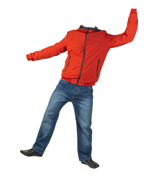 深蓝色牛仔裤，黑色皮鞋，白色背景的夹克。图片下载