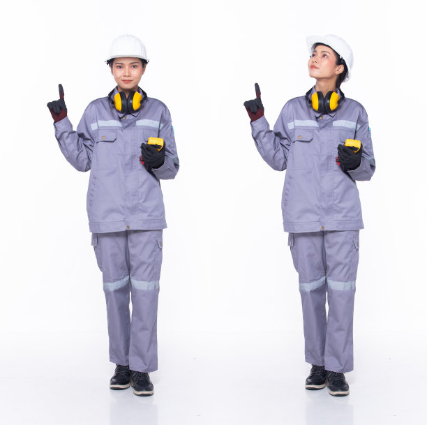 全长30秒亚洲女性工程师技术员电工，手指在空中图片下载