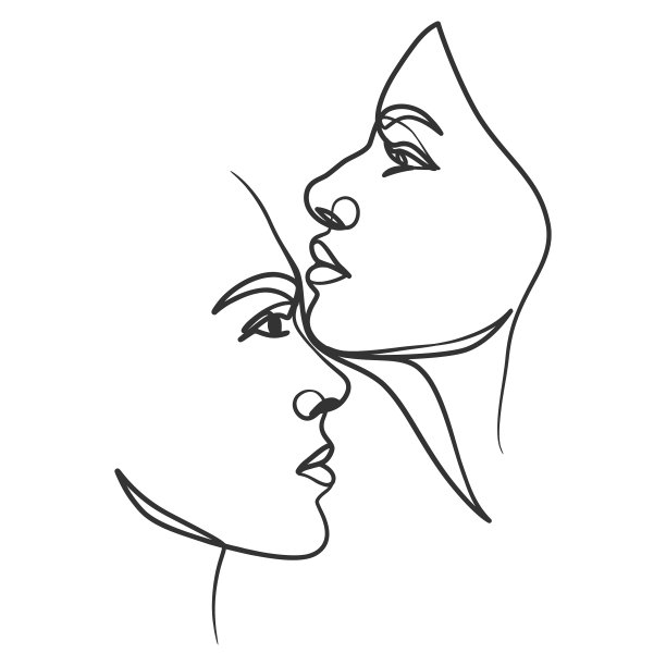 连续画出女人脸上的一条线图片下载