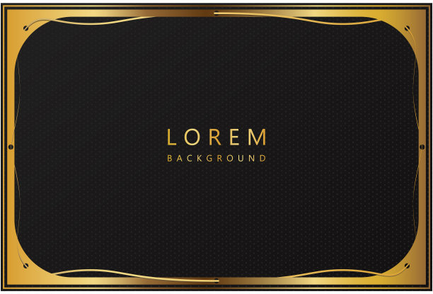 豪华黑色背景与金色框架图片下载