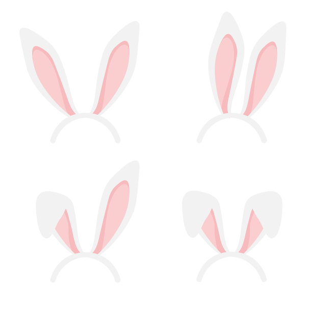 复活节兔子耳朵面具套装图片下载