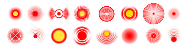 痛红点疼圈，痛符号牙图片下载