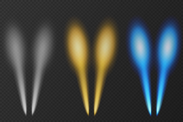 一套透明的汽车大灯顶视图在晚上图片下载