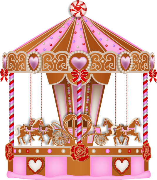情人节姜饼旋转木马图片下载