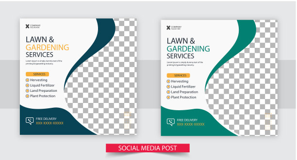 Agro农场服务社交媒体帖子设计图片下载