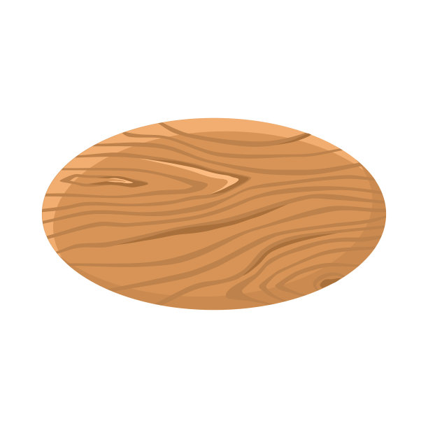 椭圆形的木制匾在一个白色孤立的背景图片下载