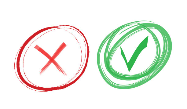 绿色对号红色叉号图标集图片下载