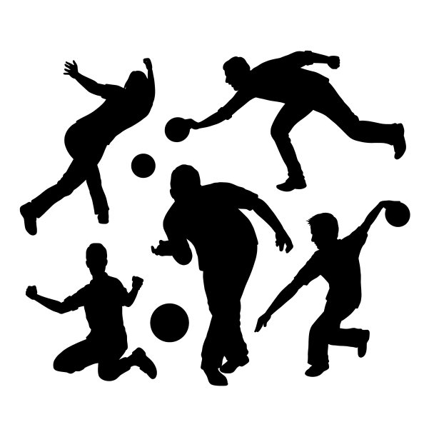 保龄球运动员剪影图片下载