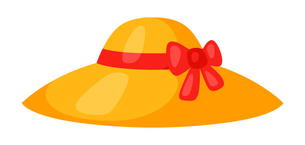 沙滩帽的夏天形象为图片下载