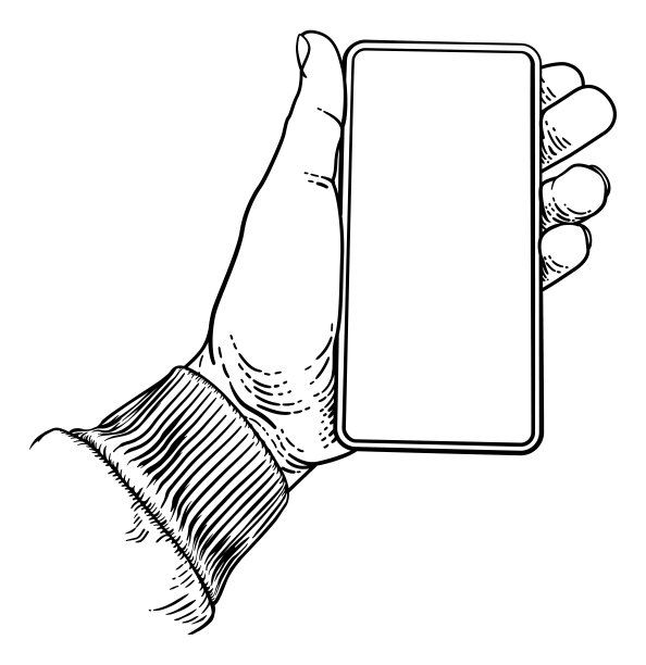 手持手机复古风格图片下载