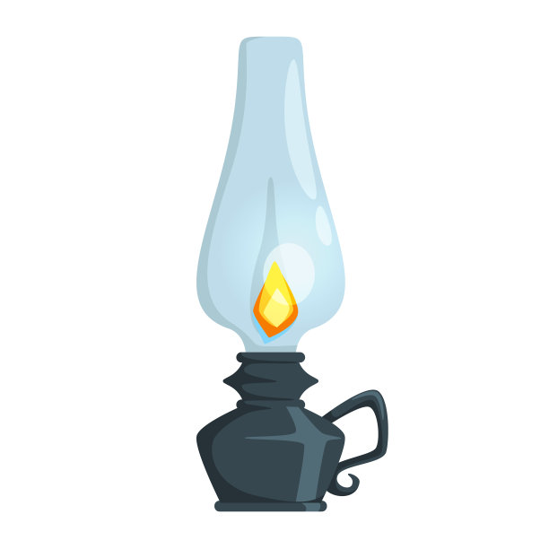 卡通风格的复古台灯图片下载