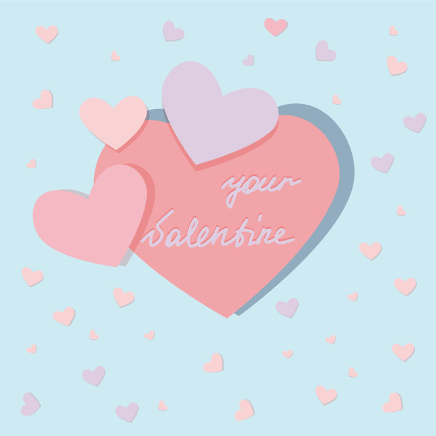 设计由多色红心模板而成图片下载